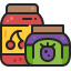 Jam jar with cute face
